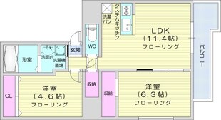 豊水すすきの駅 徒歩4分 11階の物件間取画像